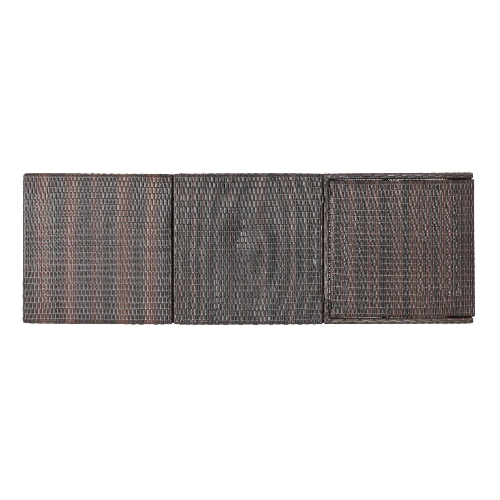 Alt View 9. Ecooso - Outdoor Chaise Lounge with Wicker Design and Adjustable Backrest - Brown.