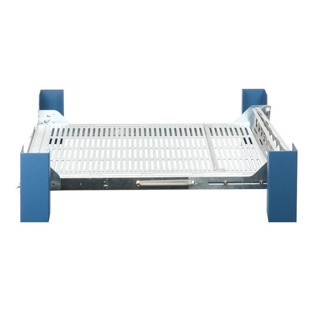Alt View 1. RackSolutions - RackSolutions 1U 115 Tool-less Sliding Equipment Shelf 27in Depth Galvanized - Black.