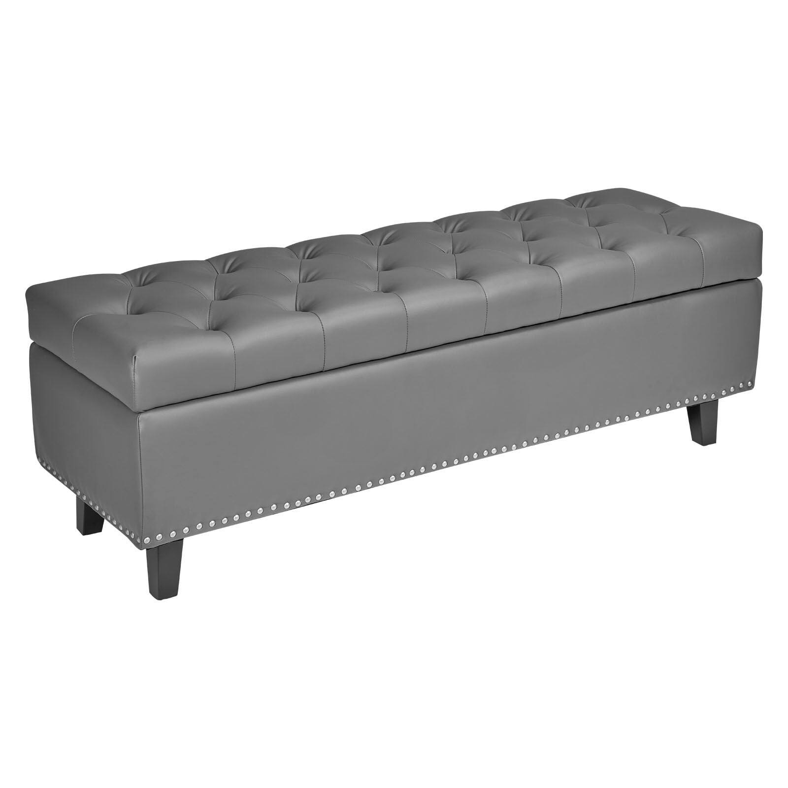 Grey 51.4" Wide Storage Bench