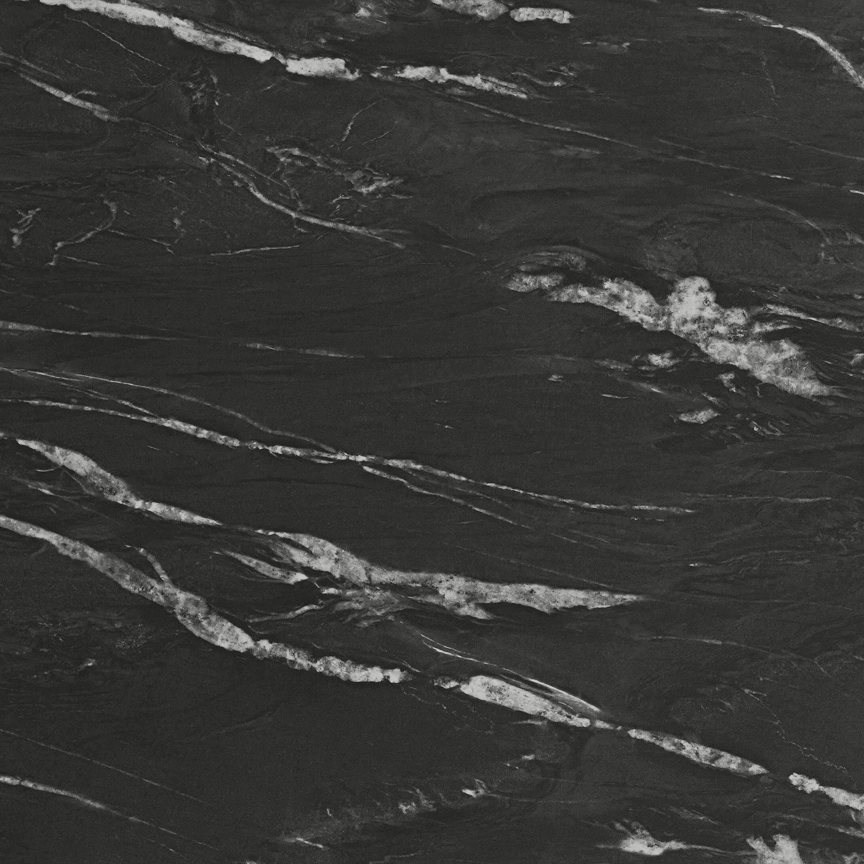 Alt View 10. Emma + Oliver - PureShield Tabletop with Seam-Free Surface Innovation and Bar Height Base - Black Faux Marble/Black Base.