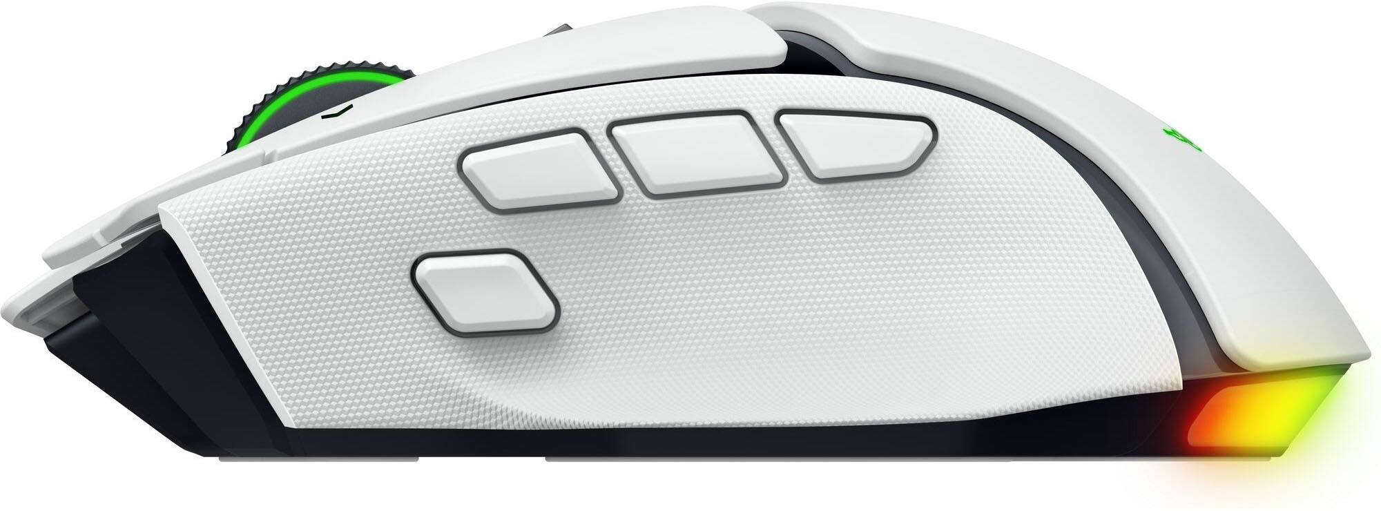 Alt View 9. Razer - Basilisk V4 Pro Ergonomic Gaming Mouse with 8000 Hz Polling and Chroma RGB - White.