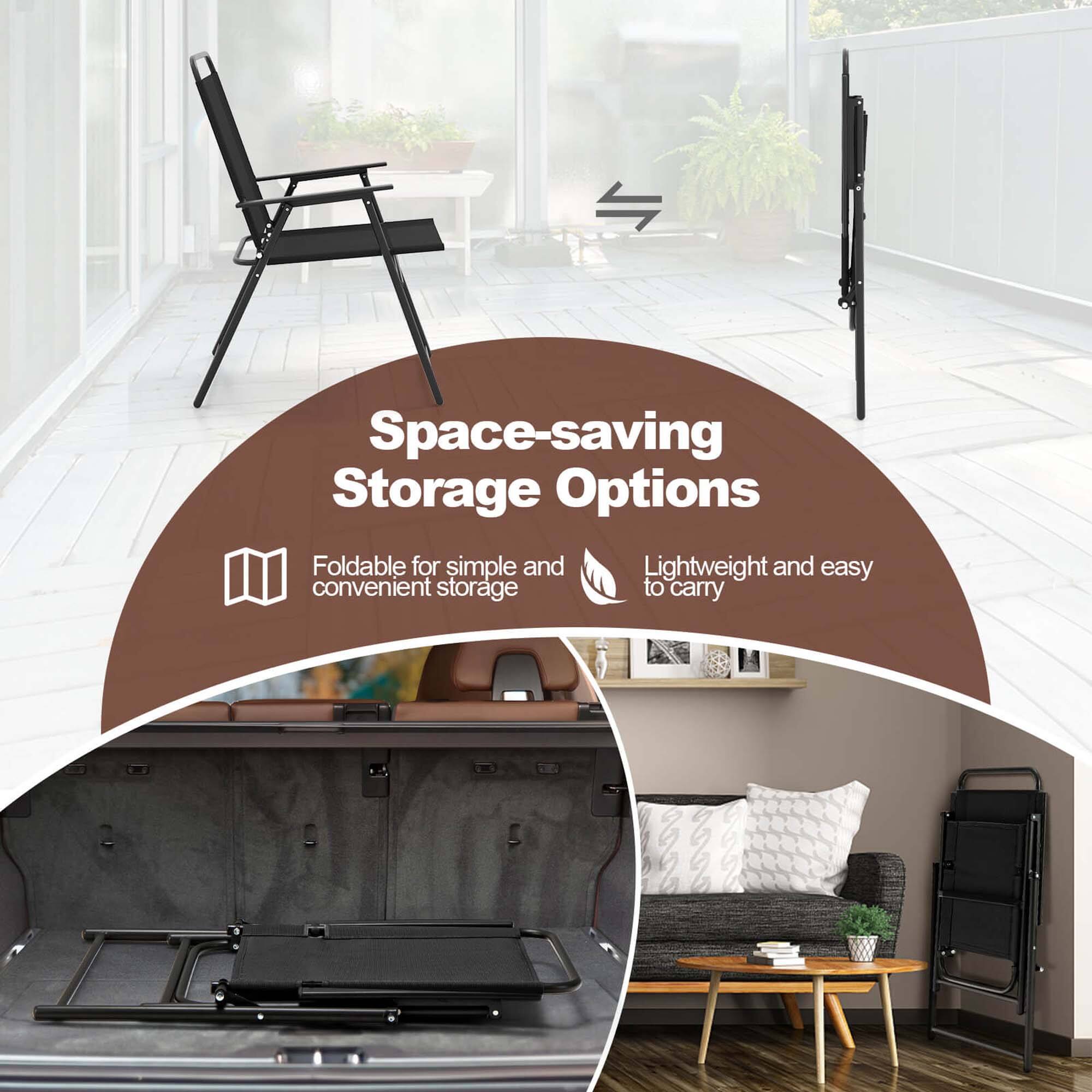 Space-saving Storage Options: Foldable for simple and lightweight, easy-to-carry convenience.