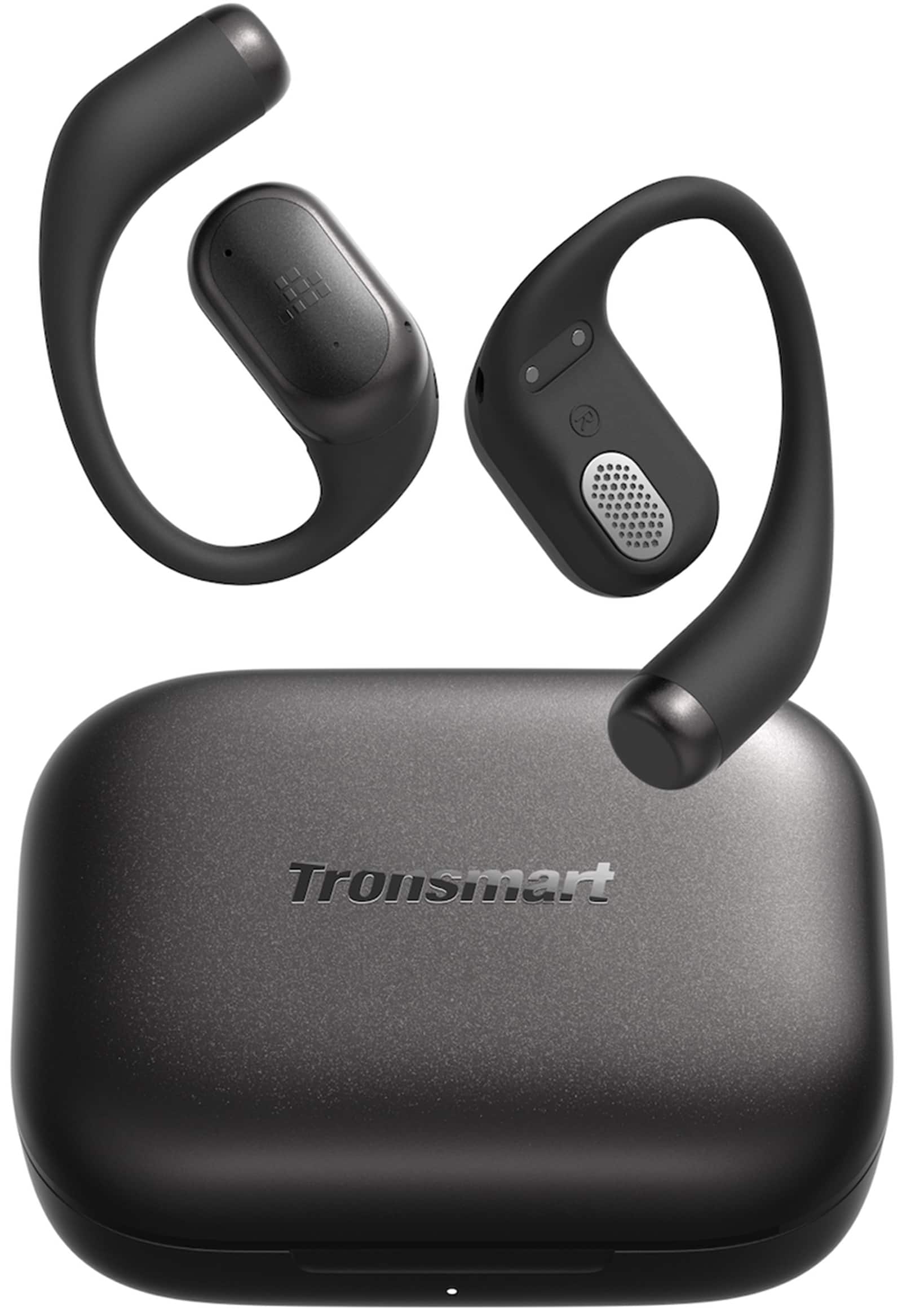 Front. Tronsmart - OpenFly 2 Pro Open-Ear Headphones, True Wireless Bluetooth Earphones with AI ENC 4 Mics Clear Calls, 40H Playtime, IPX5 - Black.