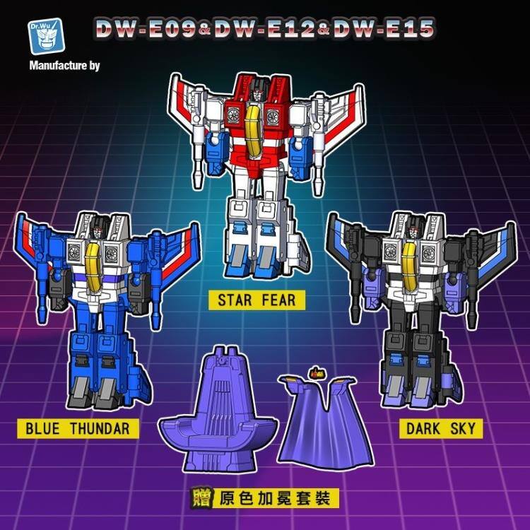 Transformers DW E09 Star Fear and DW E12 Blue Thunder and DW E15 Dark ...