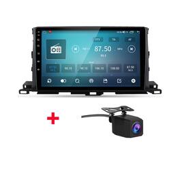 Junsun - Backup Camera 4+64G Android15 carplay 8Core Car Stereo Radio GPS Navi WIFI SWC DSP RDS BT For 2014-019 Toyota Highlander - Black