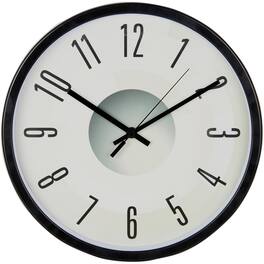 Victory Multimedia - Victory Light Heavy duty Silent Wall Clock Gray Case Plastic - Black