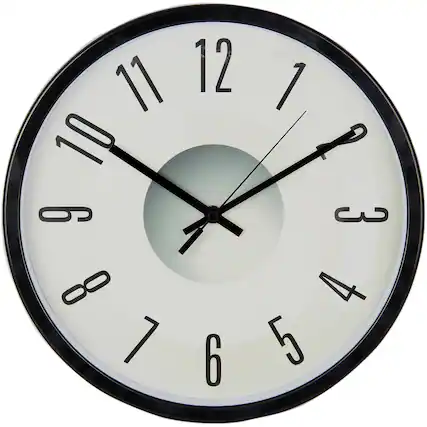 Front. Victory Multimedia - Victory Light Heavy duty Silent Wall Clock Black, Gray Case Plastic - Black.