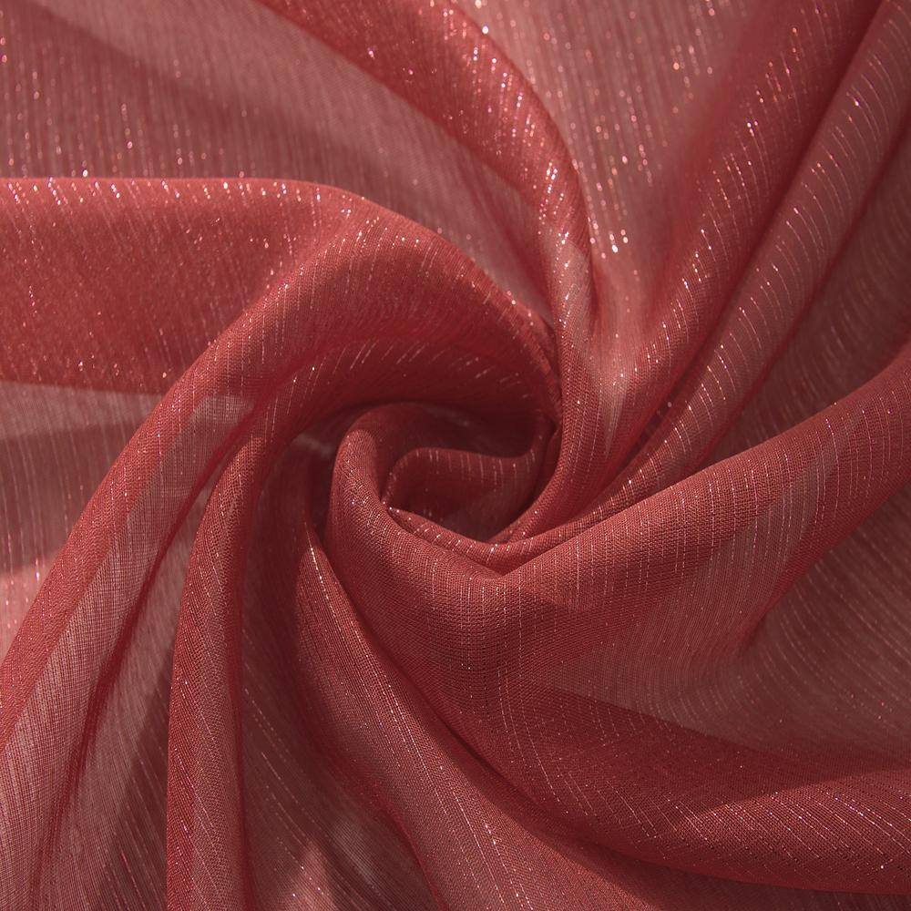 Front. RT Designers Collection - Ramallah Lonnie Red Grommet Curtain Panel - 54x90 Inches for Elegant Window Treatment - Red.