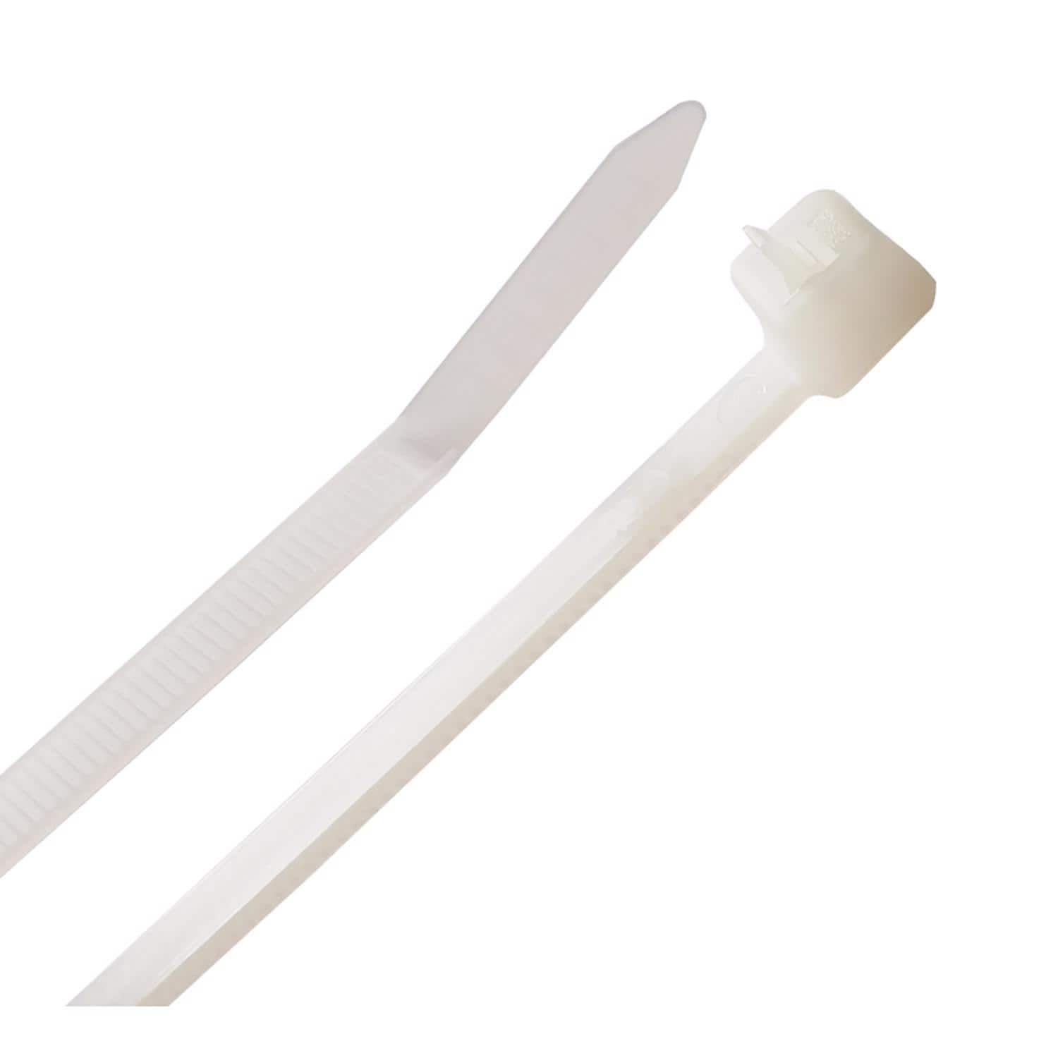 Steel Grip - 8 in. L White Cable Tie 25 pk