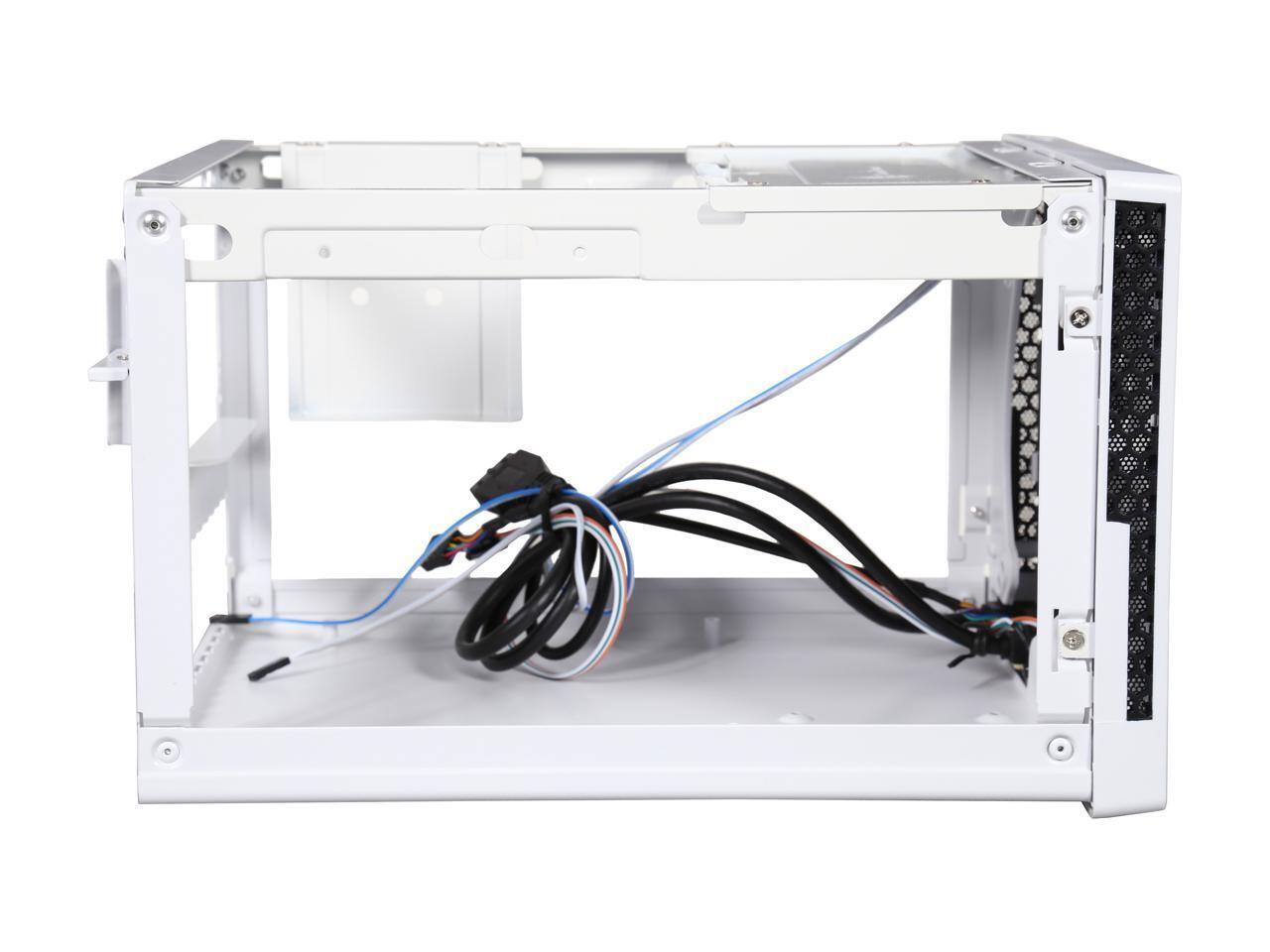 Alt View 5. SilverStone - SilverStone SG13WB-Q Black/White Plastic Front Panel, Steel Body Mini-ITX Case - Black / White.