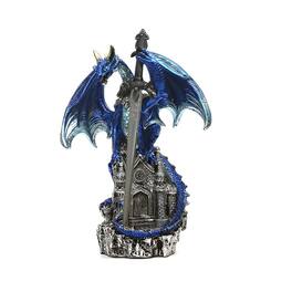 FC Design - 7.5 H Dragon with Treasure Box Figurine Statue Office/Computer Desk Tabletop Medieval Gaming Home Decor Gift - Multi-Color