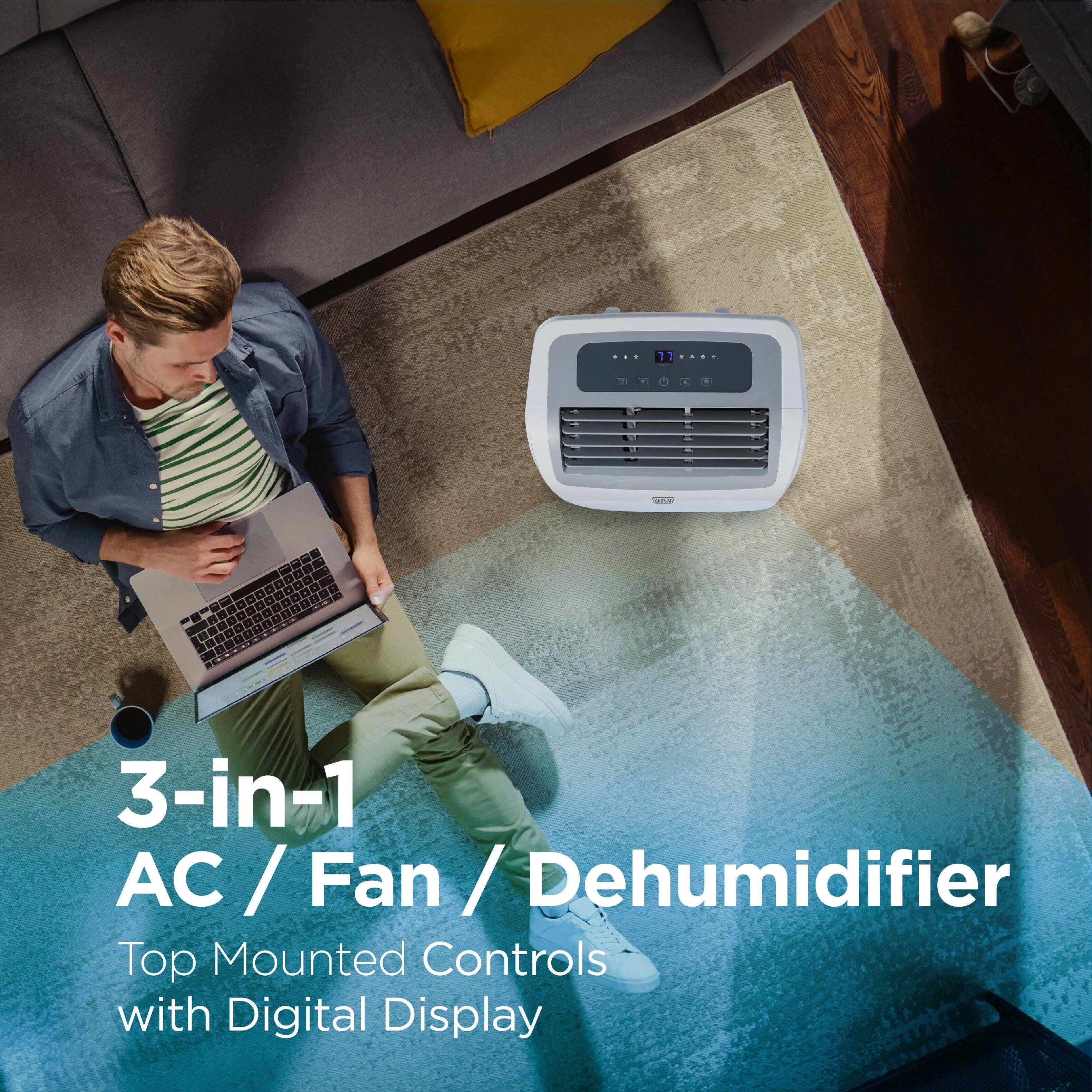 3-in-1 AC / Fan / Dehumidifier
Top Mounted Controls with Digital Display