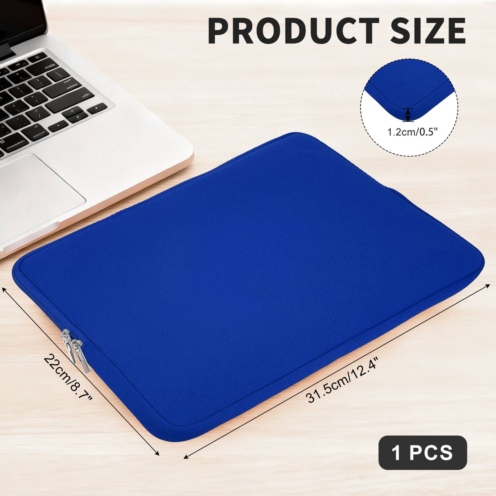 PRODUCT SIZE  
- I - d - . 1 . 1 . - I T T  
1.2cm/0.5"  
22cm/8.7"  
31.5cm/12.4"  
1 PCS