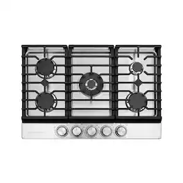 COSMO - COS-CTGH305SS 30 in. Haven Collection Drop-in Gas Cooktop with 5 Sealed Burners, Cast Iron Grates - Stainless Steel
