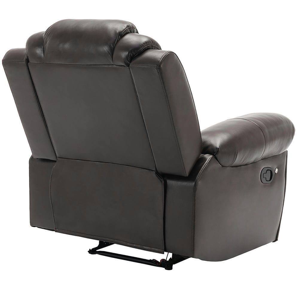 Alt View 10. Kadyn - Manual Home Theater Recliner Chair with LED Light Strip for Living Room Bedroom - Brown.