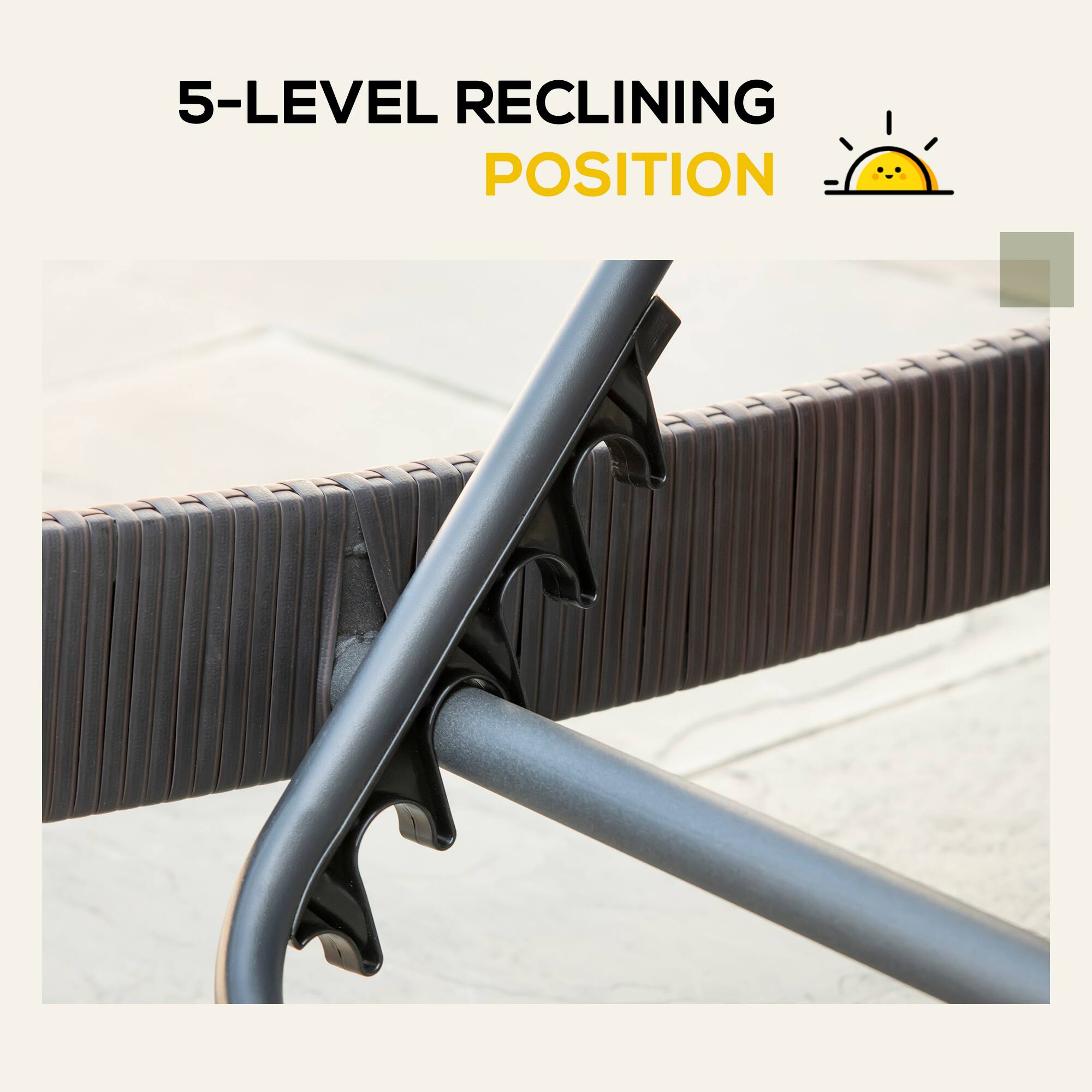 5-LEVEL RECLINING POSITION