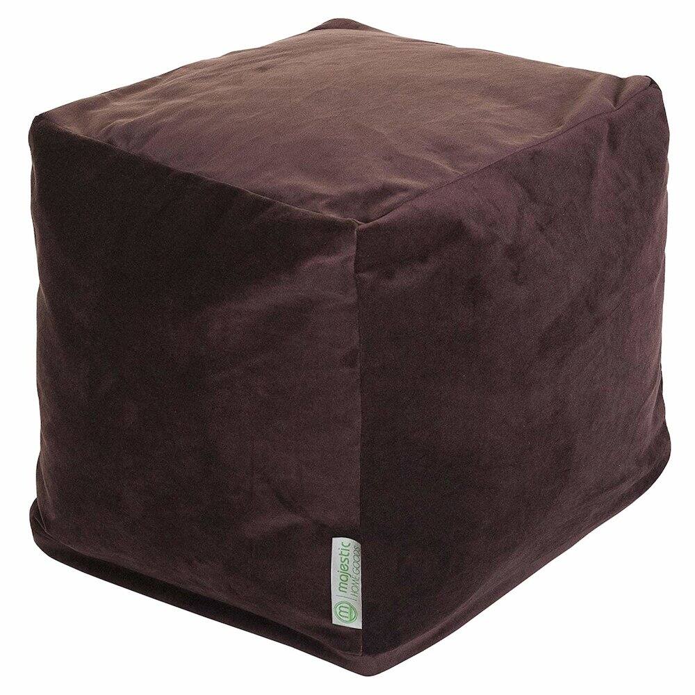 Brown Square Pouf