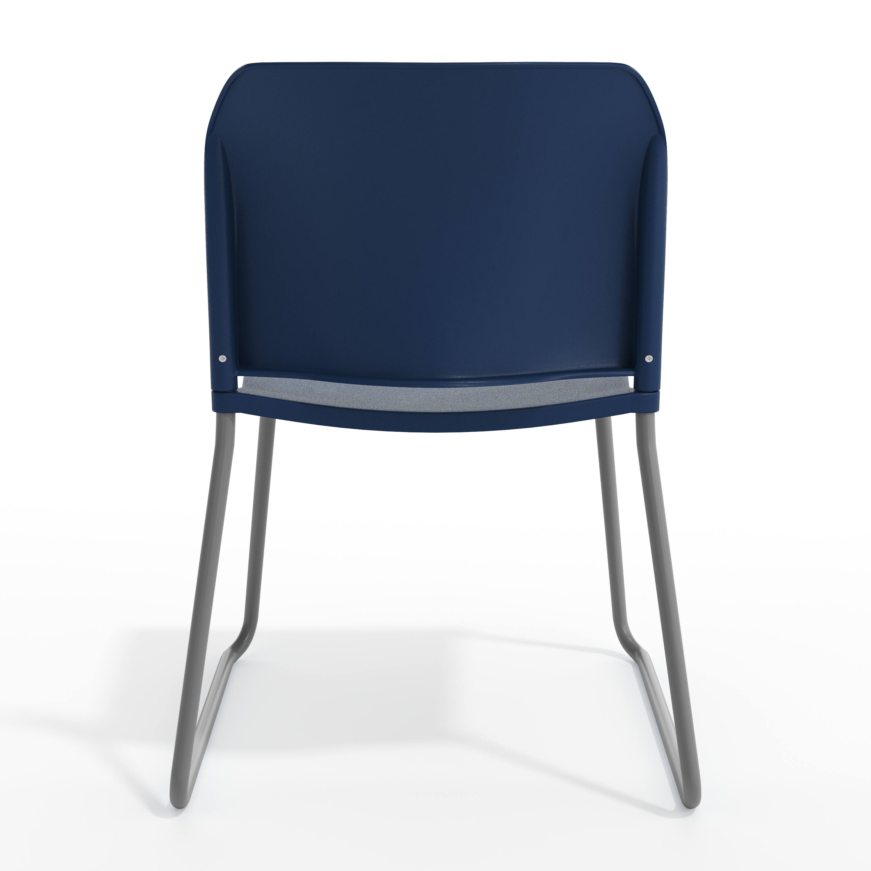 Emma + Oliver Calliope Set of 5 Stackable Office Reception Chairs with ...