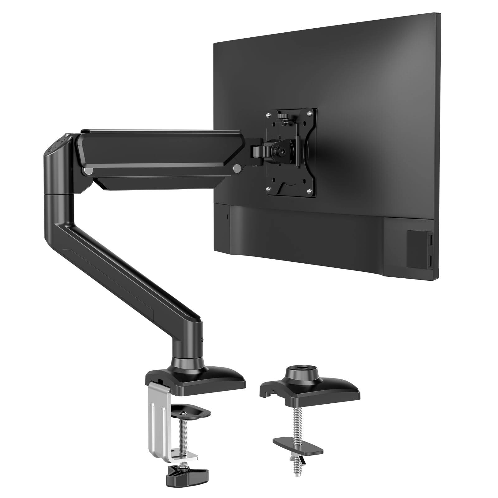 Front. Hirose Alice - Single Monitor Desk Mount,gas Spring Monitors Arm For 17-32 Inch Screens Adjustable Computer Stand Up To 4.4 1 - Default.