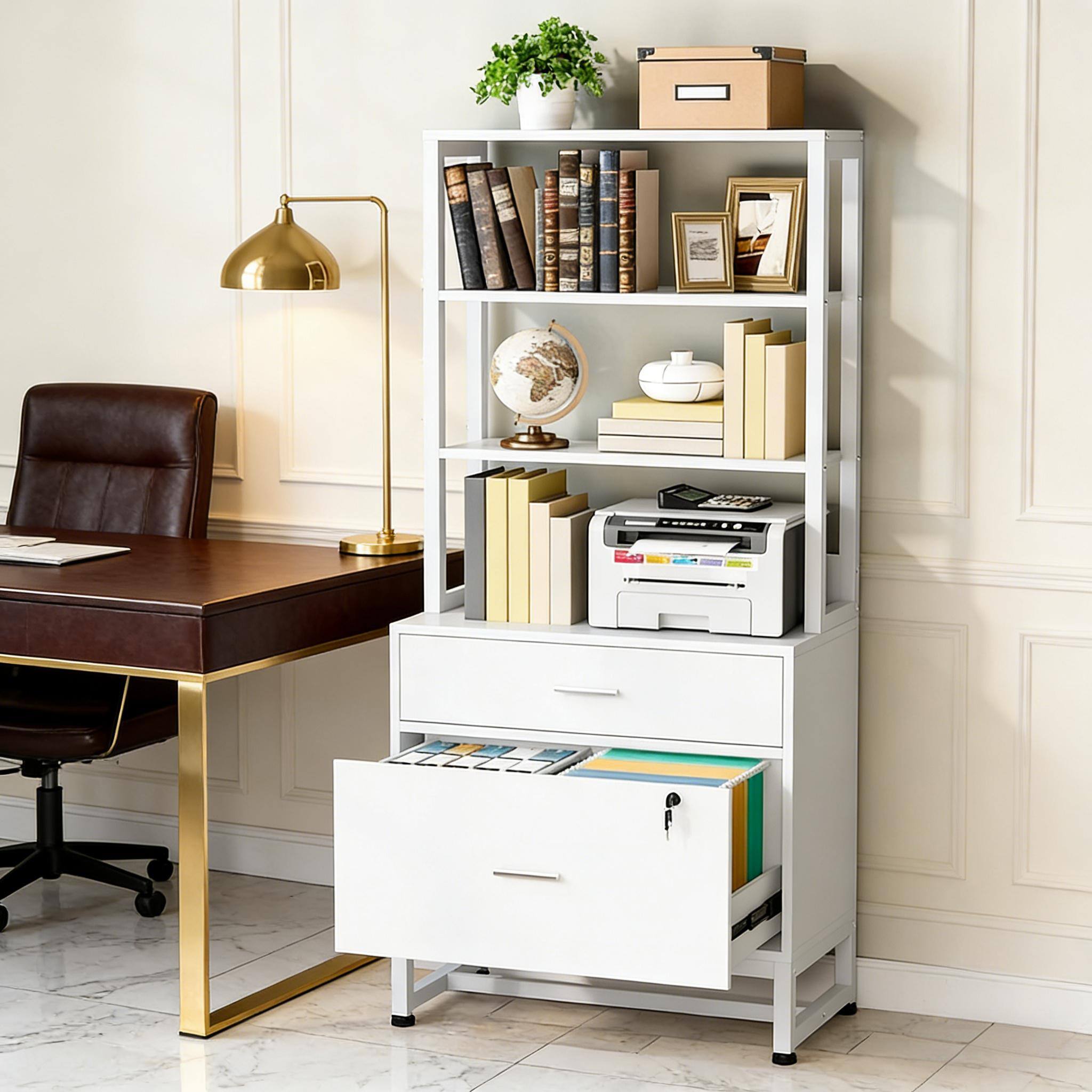 Back. Forest'nSky - 2-Drawer Sturdy File Cabinet - Ample Storage for Office & Home.