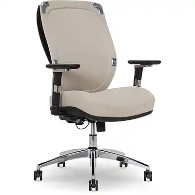 Front. Sharper Image - Sharper Image Flex Back Ergonomic Mesh Swivel Task Chair - Taupe.