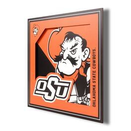 YouTheFan - Oklahoma State Cowboys 12'' x 12'' 3D Logo Wall Art - Multicolor