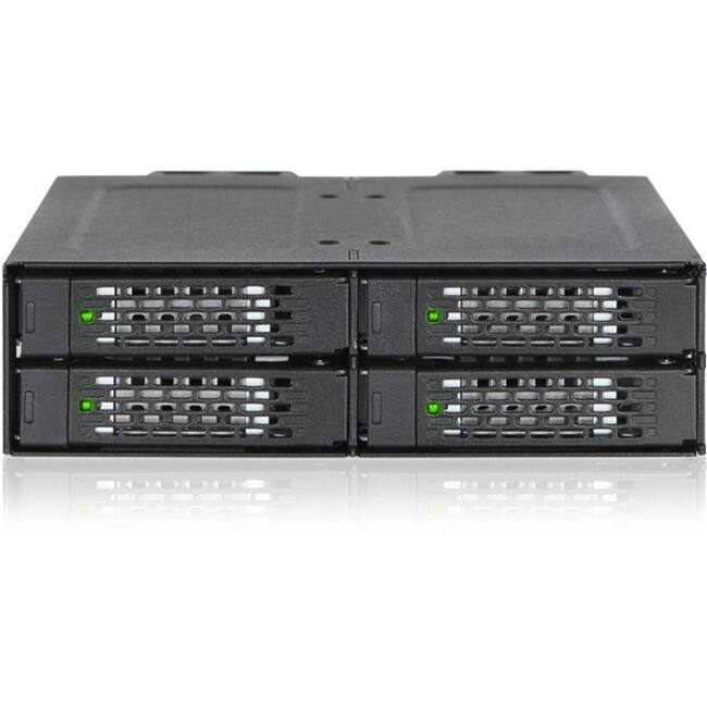 Icy Dock - ToughArmor MB699VP-B Drive Enclosure for 5.25" - Mini-SAS HD Host Interface Internal - Black - 4 x HDD