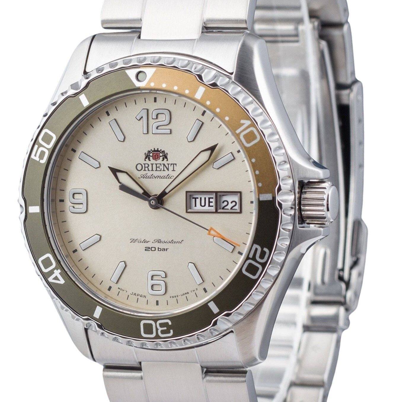 ORIENT Automatic  
Water Resistant 20 bar  
TUE 22  
MOV'T JAPAN  
F622-URB-101