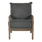 Front. OSP Home Furnishings - Fletcher Spindle Chair - Charcoal.