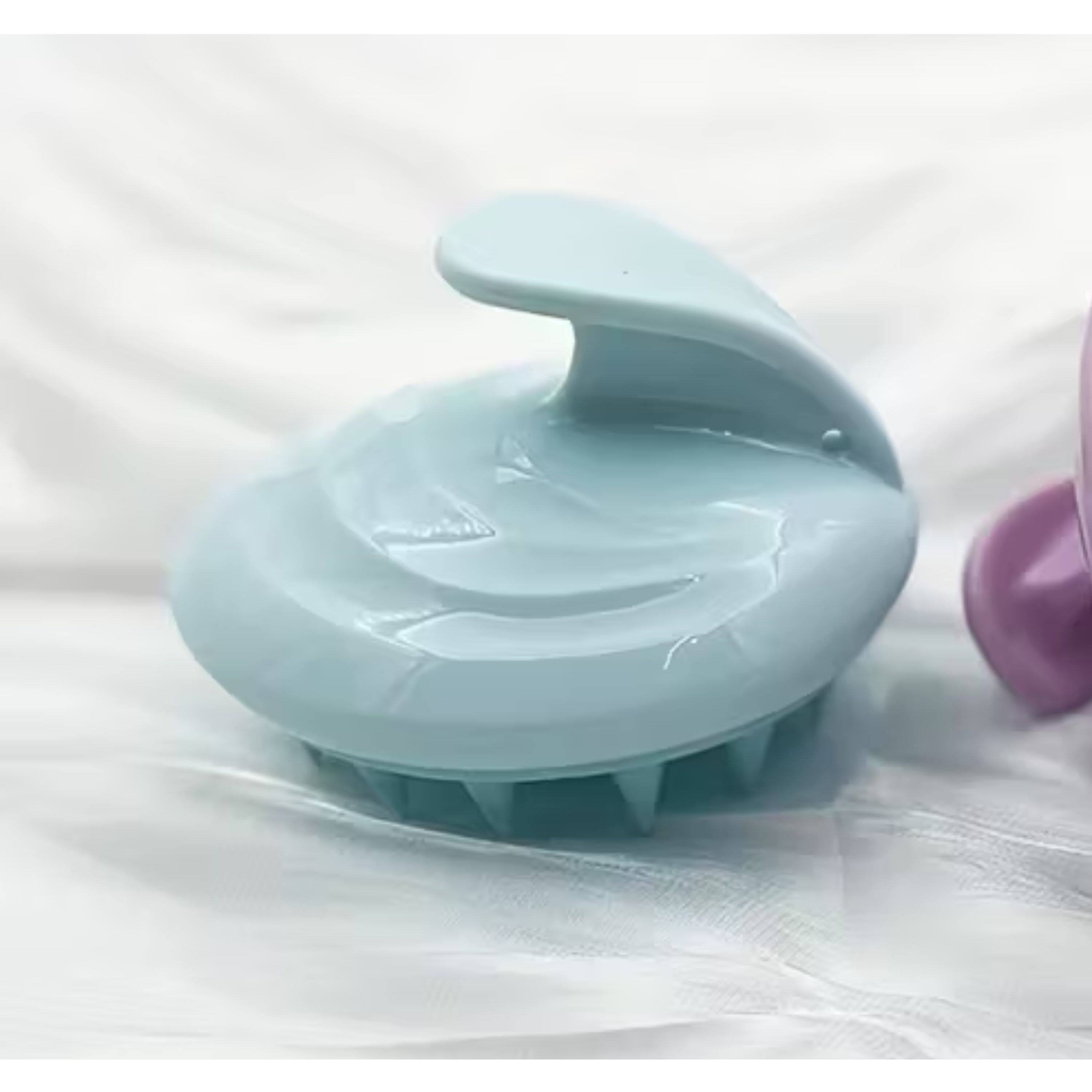 Back. Kitcheniva - Silicone Hair Scalp Massage Brush 1 Pcs, Blue.