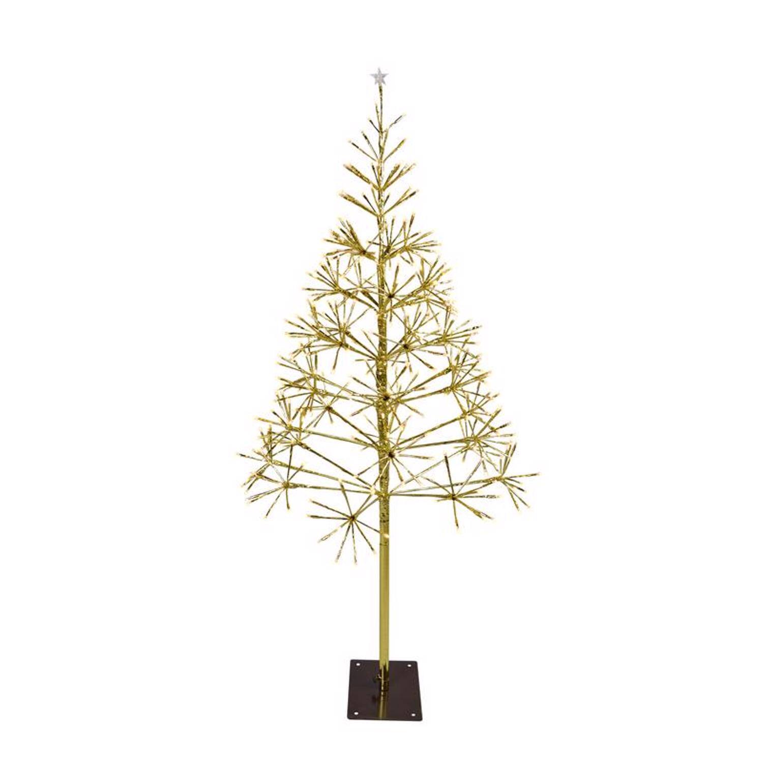 Front. Celebrations - Celebrations Platinum LED Warm White Shimmering Tree 4.5 ft. Pathway Decor - Multicolored.