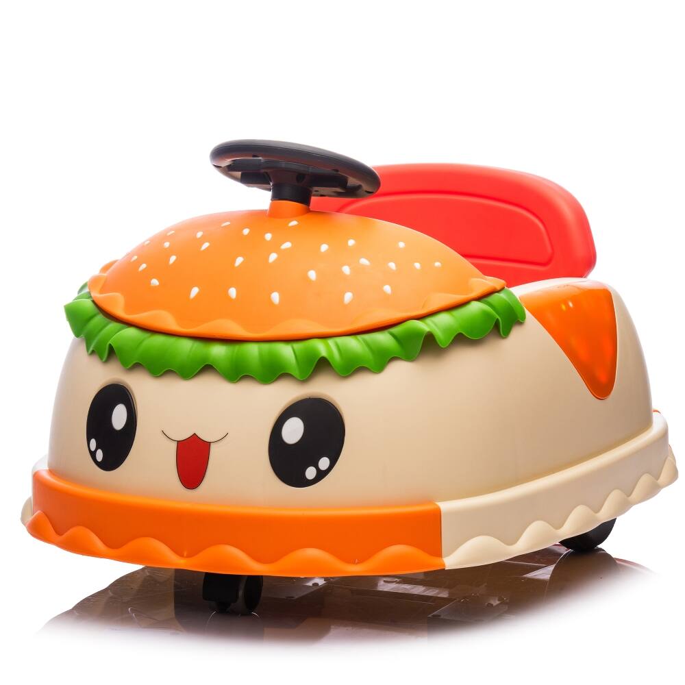 Back. Ropilly - Ropilly 12V Kids Electric Bumper Car Hamburger Design Ride On Toy.