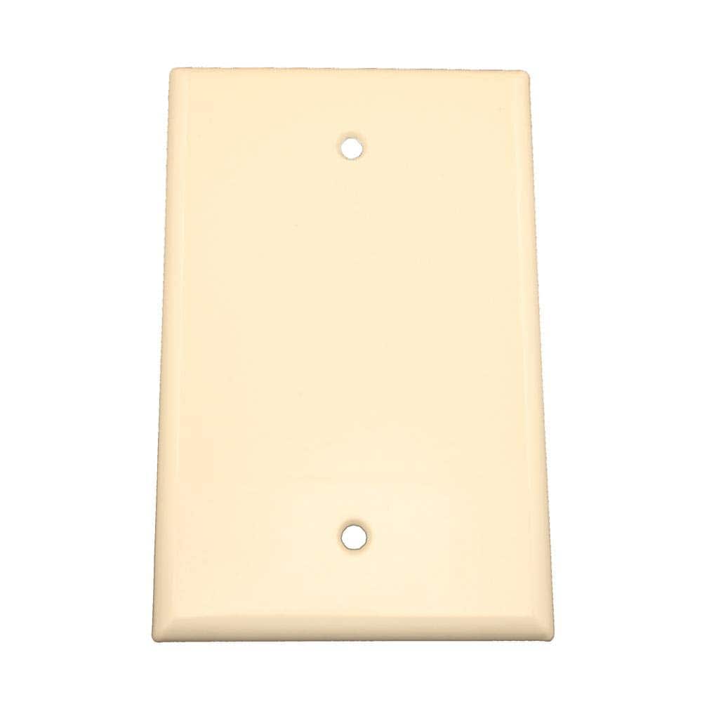 Photos - Cable (video, audio, USB) Leviton  1-Gang Midway Blank Wallplate Thermoset Box Mount - Light Almond 