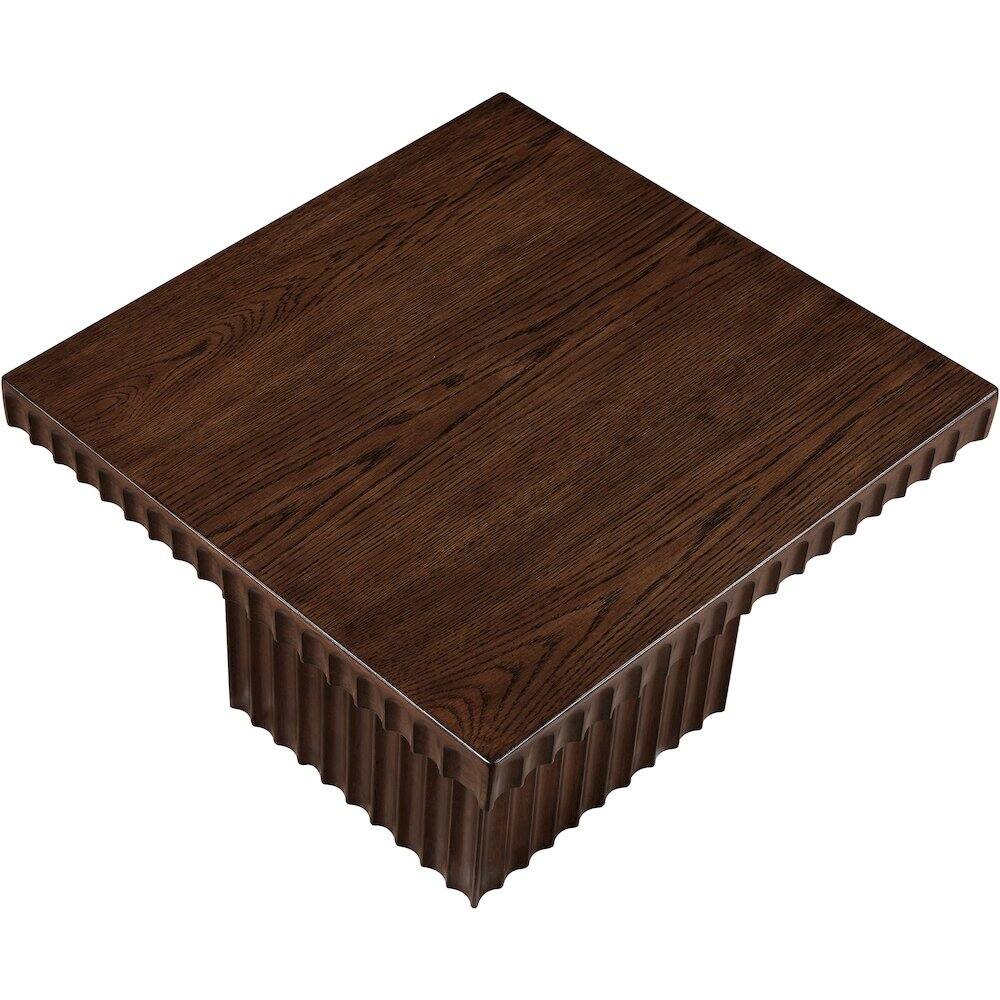 Alt View 4. Meridian Furniture - Spencer Brown Oak Veneer Coffee Table - Brown.