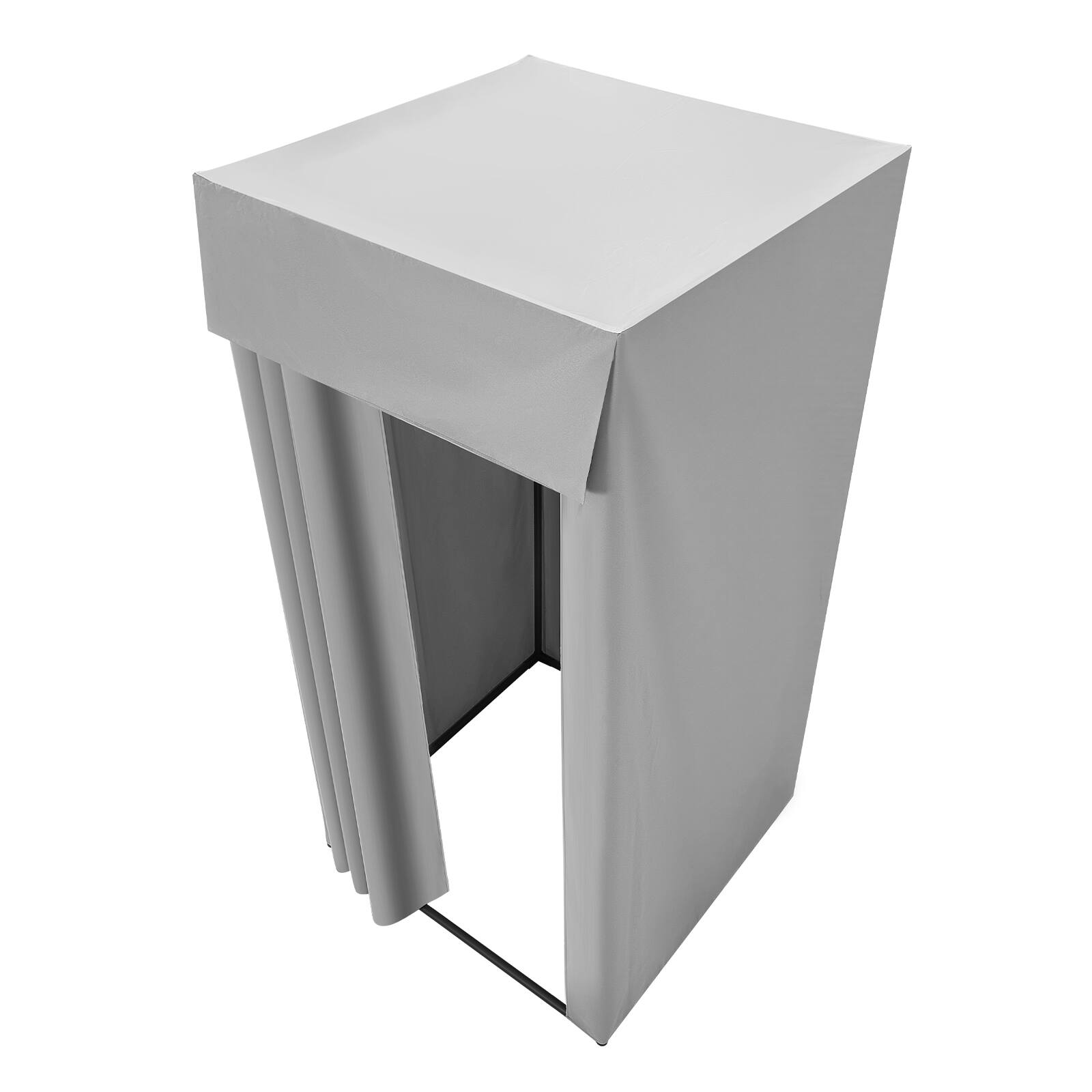Alt View 5. VEVOR - Fitting Room, Dressing Room with Thick Polyester Curtains, Privacy Space with Shading Curtain and a Hook, for Boutique - Black and Gray-White.