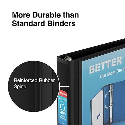 More Durable than Standard Binders

Reinforced Rubber Spine

BETTER
Our Most Durable
400 Sheet Capacity