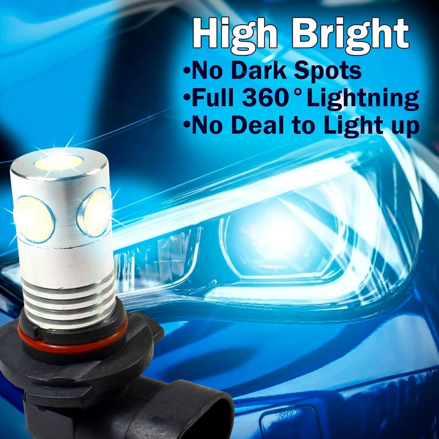 High Bright  
- No Dark Spots  
- Full 360° Lightning  
- No Deal to Light up