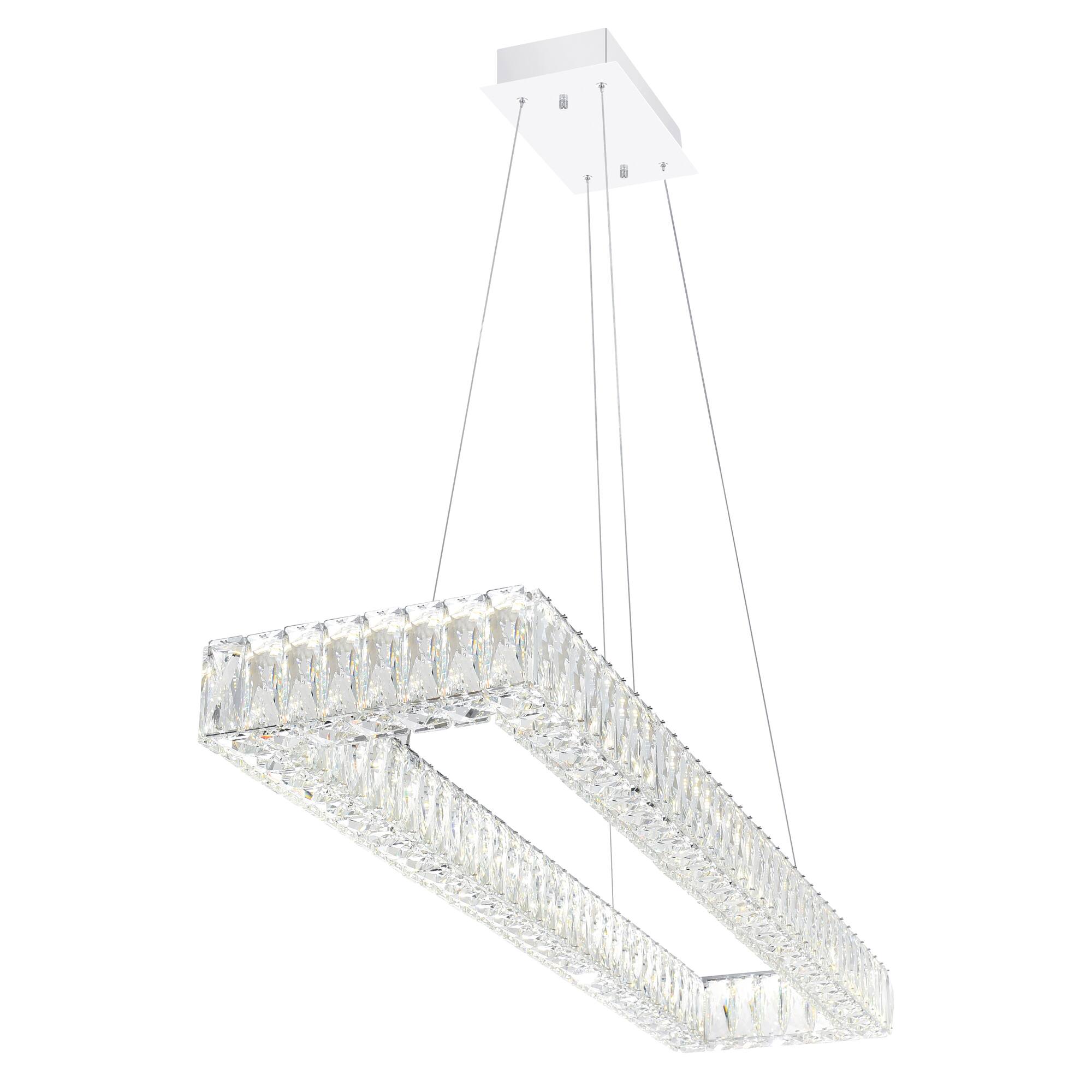 Left. CWI Lighting - Felicity LED Chandelier With Chrome Finish - Chrome.