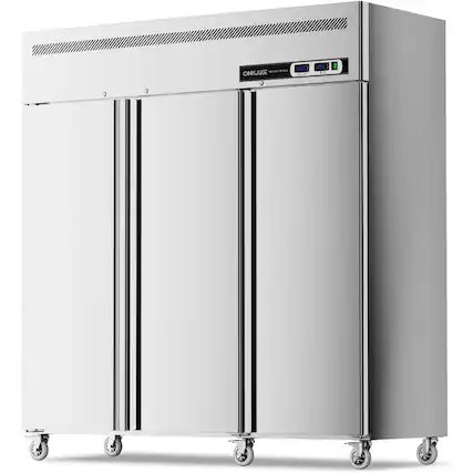 Front. Coolake - Coolake Commercial Freezer Refrigerator Combo, 72” W 54 Cu.ft Upright Freezer - Stainless steel.