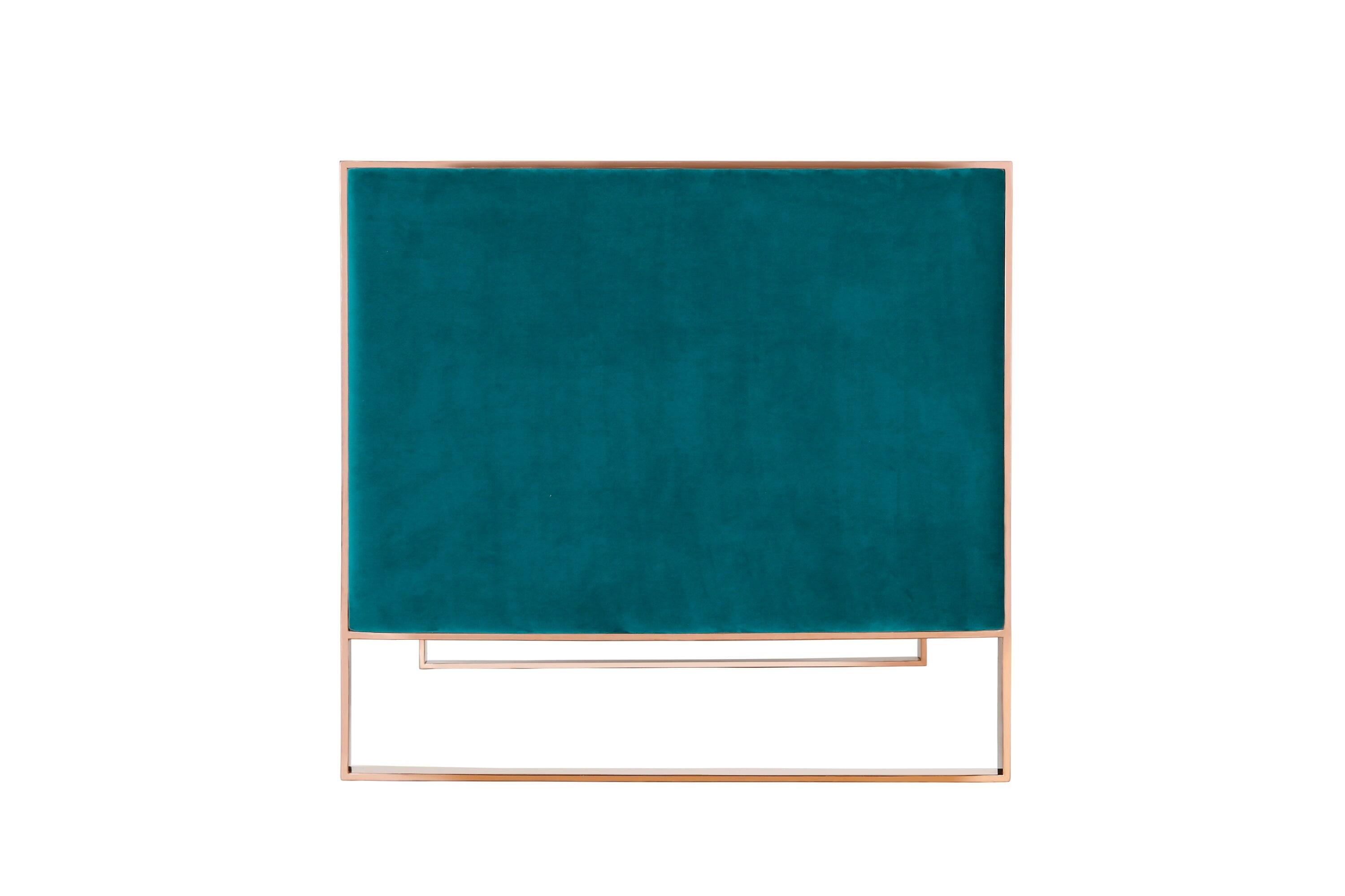 Alt View 1. Manhattan Comfort - Trillium Mid-Century Modern 57" Velvet Loveseat - Teal.