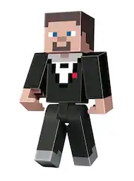 Minecraft Dungeons Large 11 Inch Articulated Action Figure | Tuxedo Steve