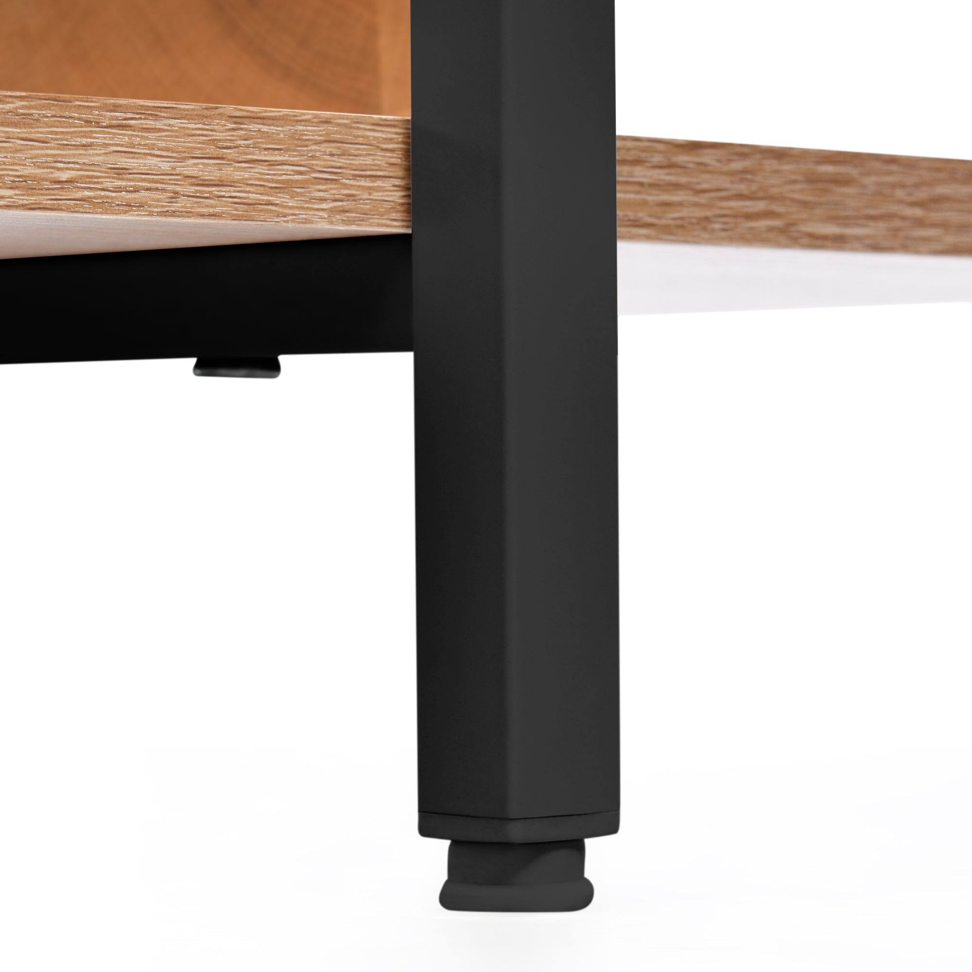 Alt View 7. Boyel Living - 5 Tier Bookcase Home Office Open Bookshelf Vintage Industrial Style MDF Black Metal Frame Brown - Black+Brown.