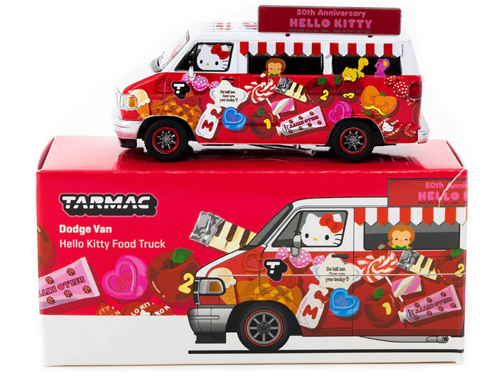50th Anniversary HELLO KITTY  
TARMAC  
Dodge Van  
Hello Kitty Food Truck  

50th Anniversary HELLO KITTY