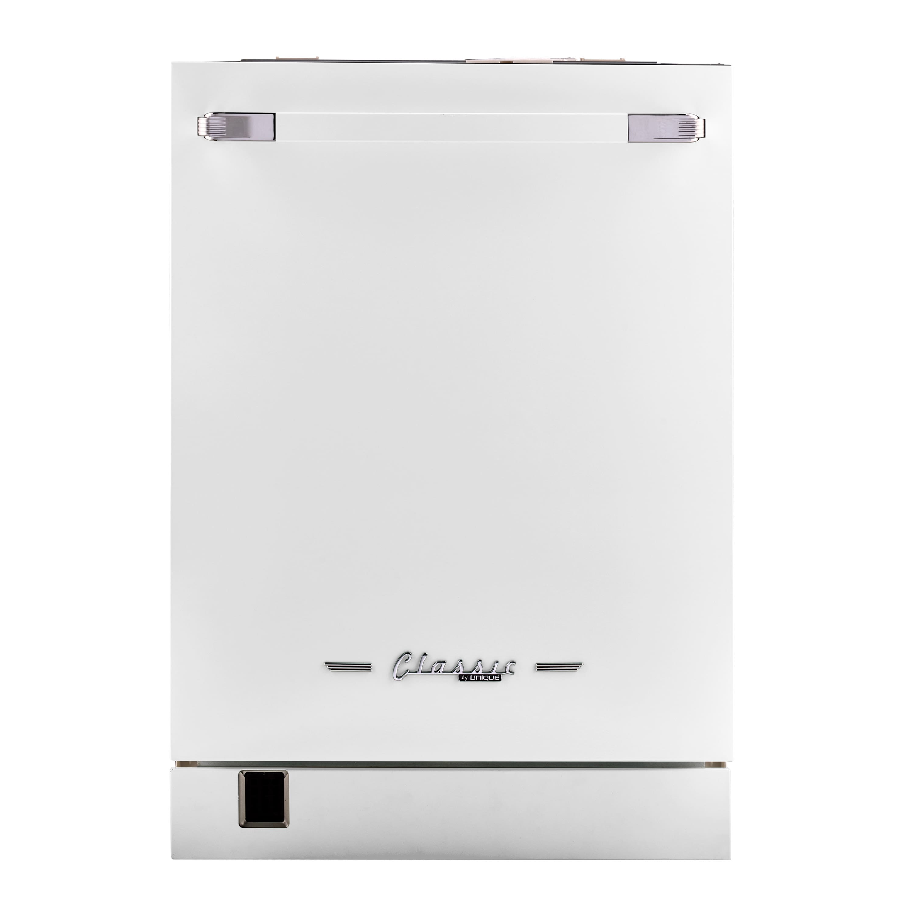 Unique Appliances - 24" Classic Retro Panel Ready Top Control Dishwasher, 42 dBa - Marshmallow White