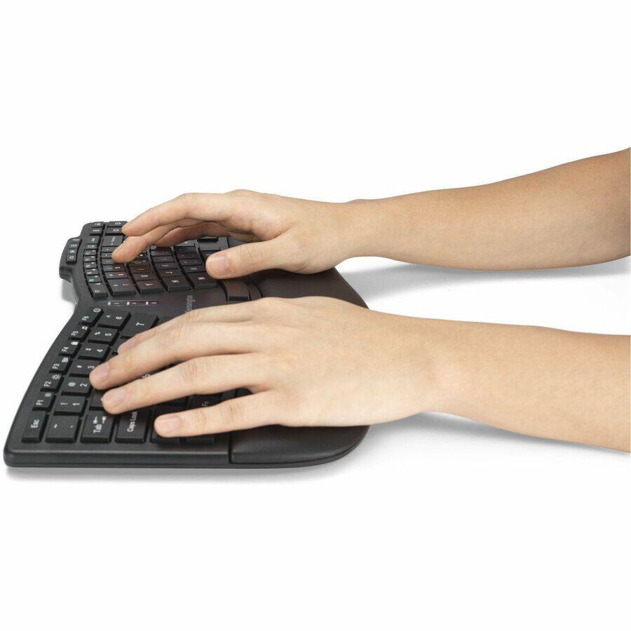 Alt View 5. Kensington - Kensington Pro Fit Ergo KM675 EQ Wireless Desktop Set - USB Type A Wireless Bluetooth/RF 2.40 GHz Keyboard - Black - USB - Unknown.