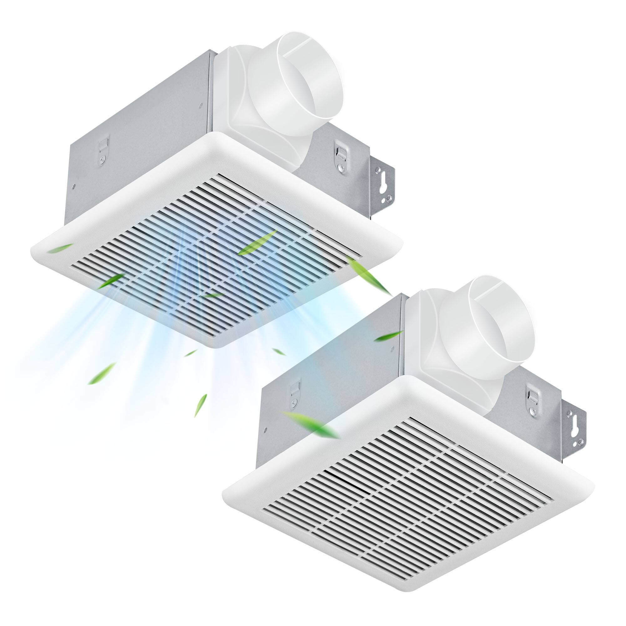 Angle. Akicon - Akicon 70 CFM Ceiling Bathroom Exhaust Fan in White - White.