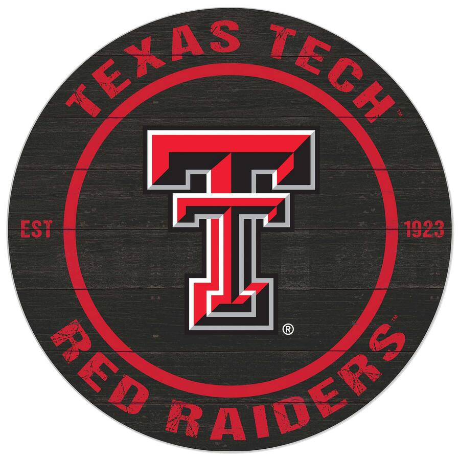 Jardine Texas Tech Raiders 20'' x 20'' Indoor/Outdoor Circle Sign Red ...