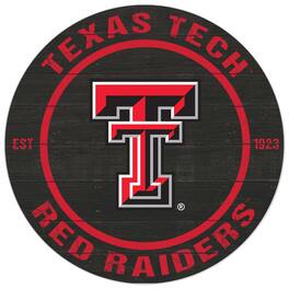 Jardine - Texas Tech Raiders 20'' x 20'' Indoor/Outdoor Circle Sign - Red