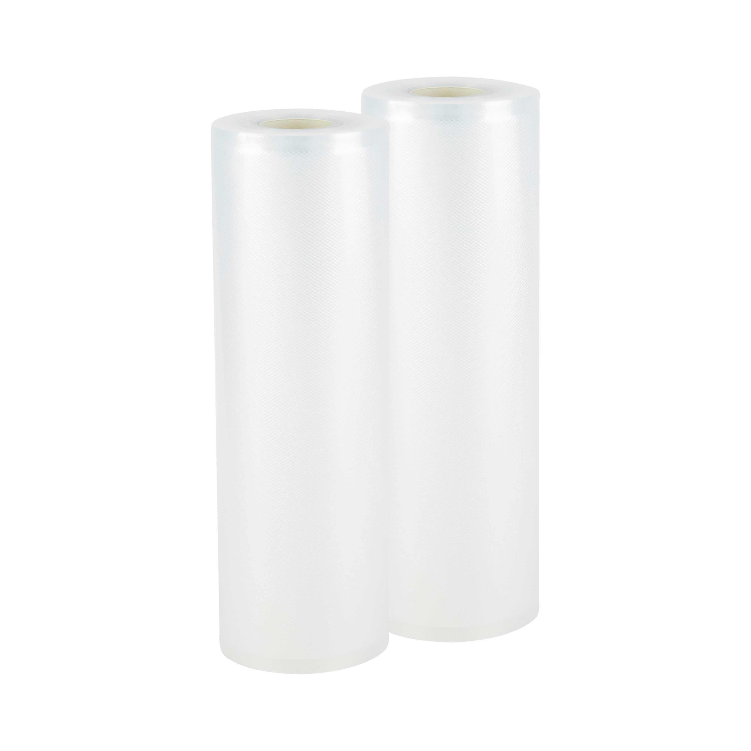 Angle. Nesco - 2-Pack Replacement Bag Rolls 8-in. X 20-ft. - Clear.