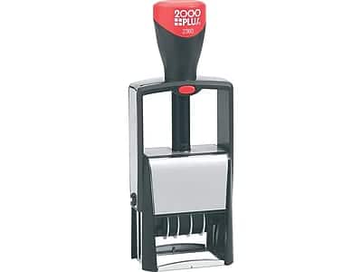 "2000 Plus - 2360 Assorted Message Rectangle Dater Stamp, Blue and Red Ink, 1 1/14"" x 1 13/16"" (011035) - Black/Red" price history on PriceWatchPro